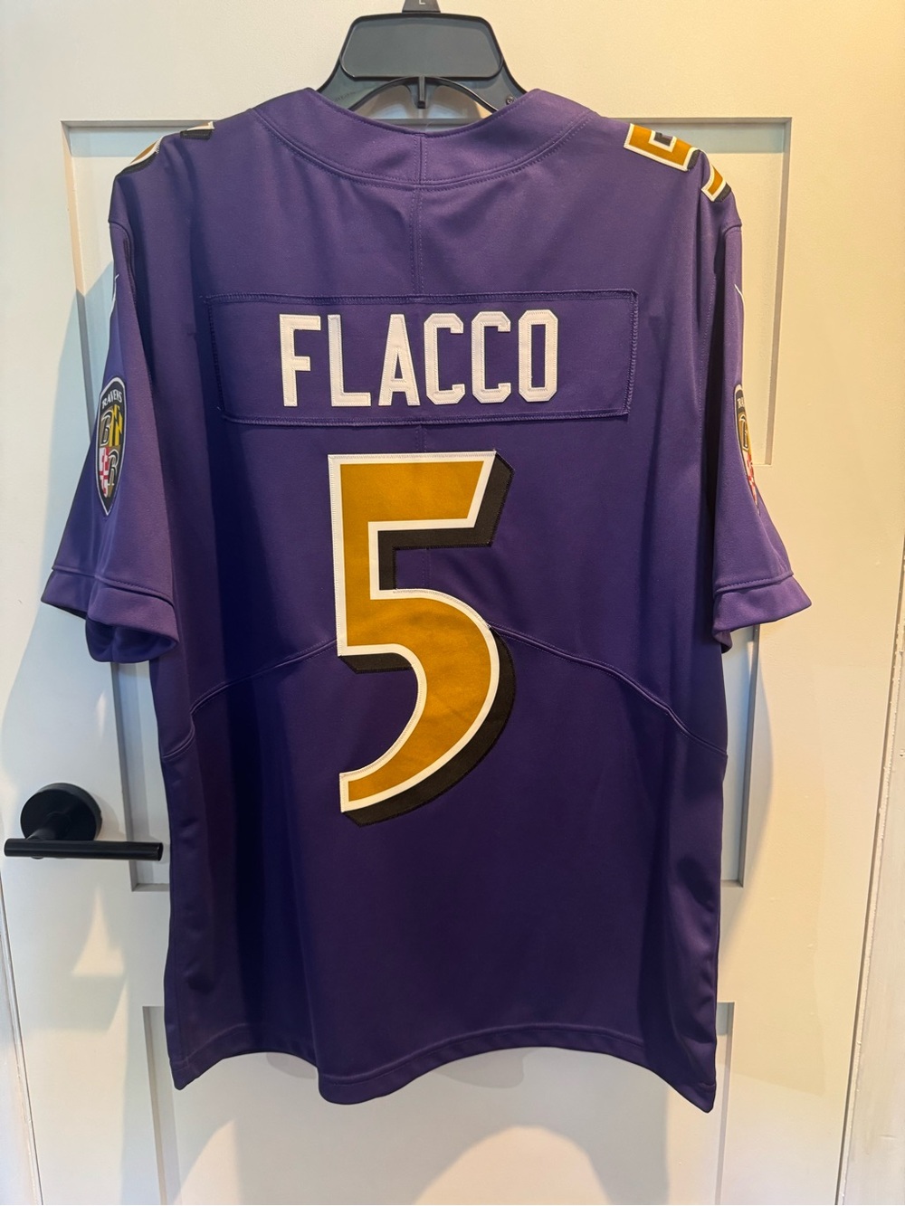 Nike Purple and Gold Football Jersey #5 - Picture 2 of 2